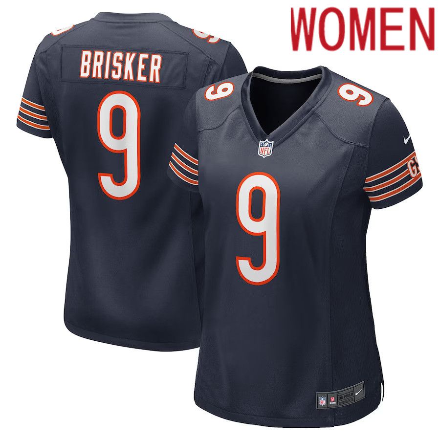 Women Chicago Bears 9 Jaquan Brisker Nike Navy Game Player NFL Jersey